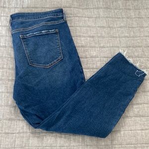 Old Navy mid rise rockstar super skinny raw hem jeans